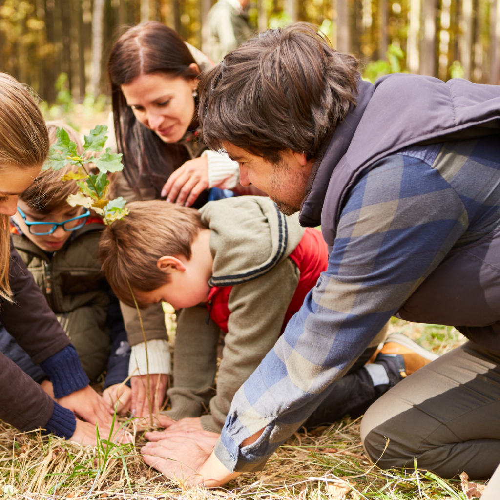 Gruppe im Wald